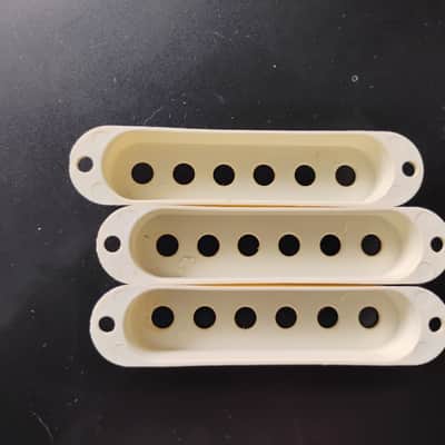 70s-1980s Fender Stratocaster Pickup covers USA late 1970s-early 80s orig vintage Fullerton parts luthier project restoration Smith Strat etc image 3