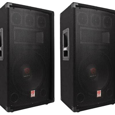 (2) Rockville RSG12.4 12” 3-Way 1000 Watt 4-Ohm Passive DJ/Pro Audio PA Speakers image 1