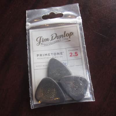 Jim Dunlop 511P2.5 Primetone Sculpted Plectra 2.5 Guitar Picks Brown 3-Pack image 1