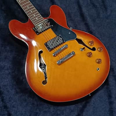 Vintage VSA500HB Reissued Series Semi-Hollow - Honey Burst image 3