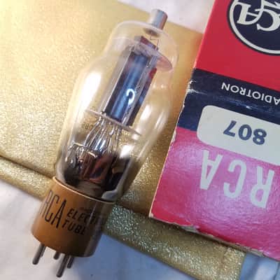 RCA 1% Tight Matched Pair (2) 807 tNOS AT1000 TESTED Vacuum Tubes 25-Watt DD dual D bottom getters VT-100-A Beam Power 1937-1968 image 2
