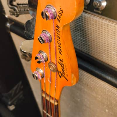 Fender Precision Bass Fretless with Rosewood Fingerboard 1978 Sunburst imagen 3