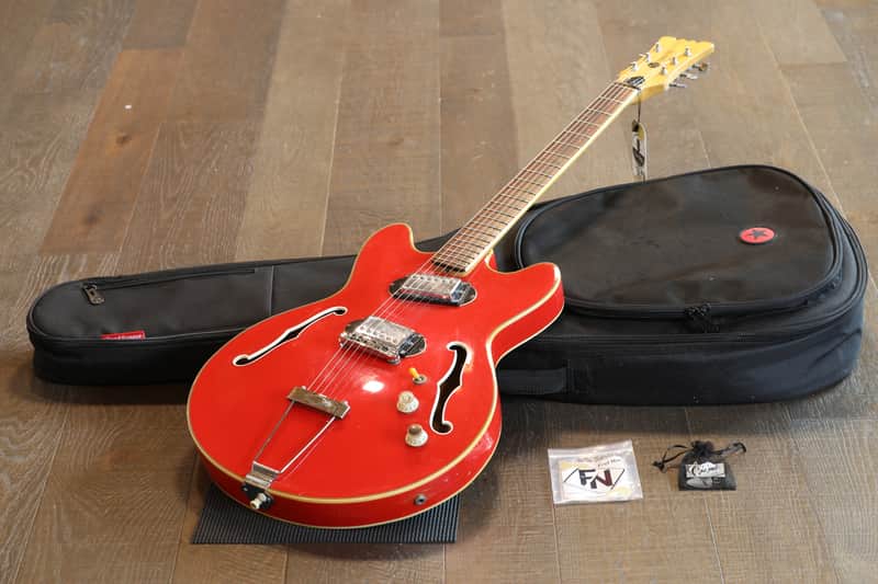 1960's Mosrite Hollowbody Electric Guitar + GB image 1
