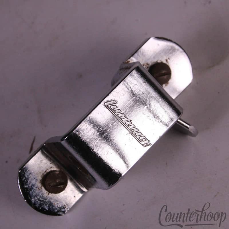 Ludwig Spring-Loaded Floor Tom Leg Mount Bracket Straight Rod Vintage 60s-70s US image 1