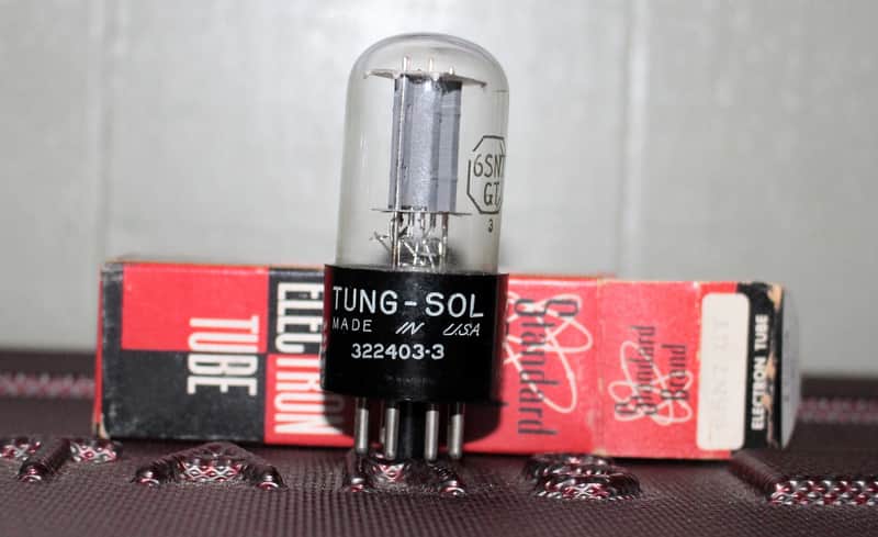 TUNG SOL USA 6SN7GT VT-231 GRAY PLATE D GETTER  NOS NIB VINTAGE 1954 image 1