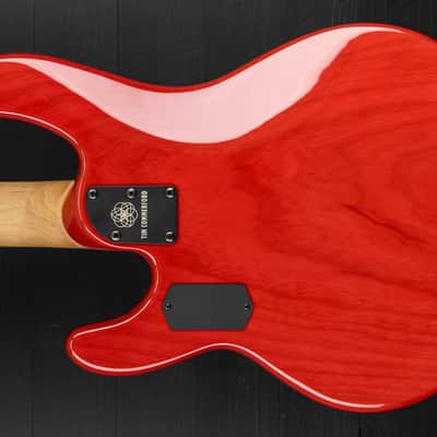 Music Man USA StingRay 4 Tim Commerford Artist Series - Caliper Red (active) image 7