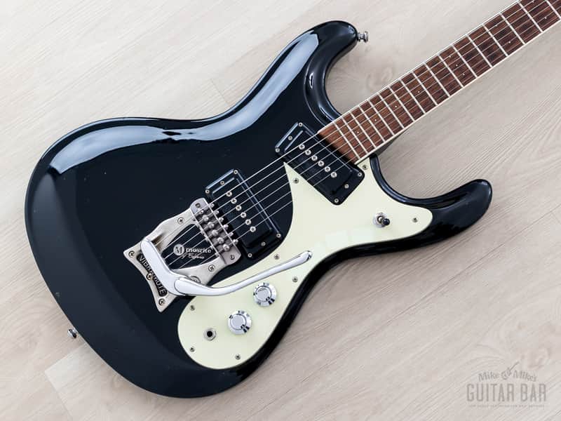1990s Mosrite Ventures Model Super Custom '65 Black w/ Vibramute & Case, Japan Kurokumo image 1