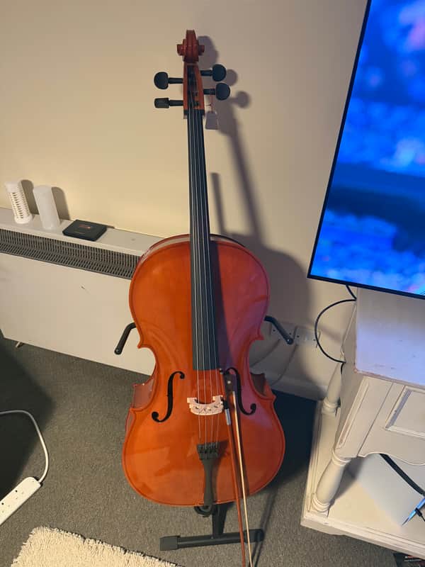 Gear4music Student Full Size Cello Beginner Pack by Gear4music, Natural 2024 Natural image 1