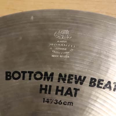 Zildjian 14" New Beat Hi-Hat Cymbals Vintage 1980's image 4