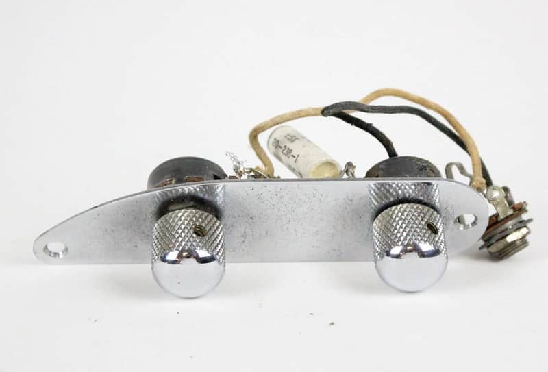 Original 1953 Fender Precision Bass Control Plate Assembly Pots & Knobs Pre-CBS Vintage P-Bass 1950s image 1
