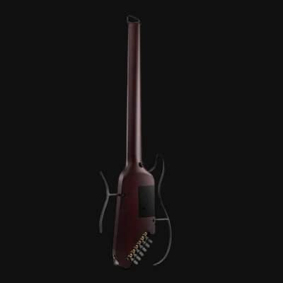 Donner HUSH-I Acoustic Electric Travel Portable Guitar in Mahogany Black image 3