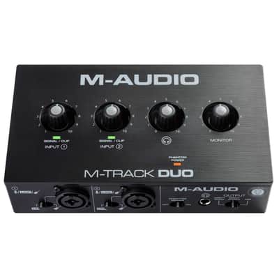 M-Audio M-TRACK DUO 2-Ch USB Audio Recording Interface w Preamp & Phantom Power image 2