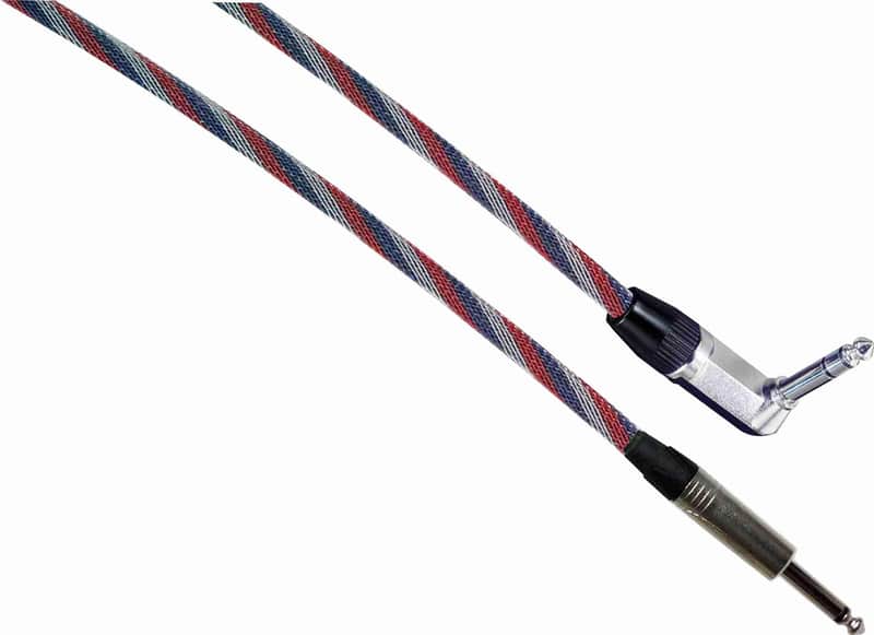 USA Designer Series Guitar Cables- 1/4" Straight to Right Angle - 10 ft. / STRAIGHT to RIGHT ANGLE image 1