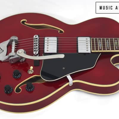 Ibanez AFS75T-TCD Artcore Transparent Cherry Red image 6