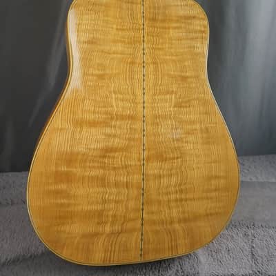 Pearl Folk Acoustic Guitar - Curly Maple - Japan Acoustic Guitar w/ Hard Case image 3