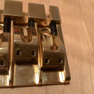 ABM 5 string Bass bridge Vintage 80's/90's - Gold image 4