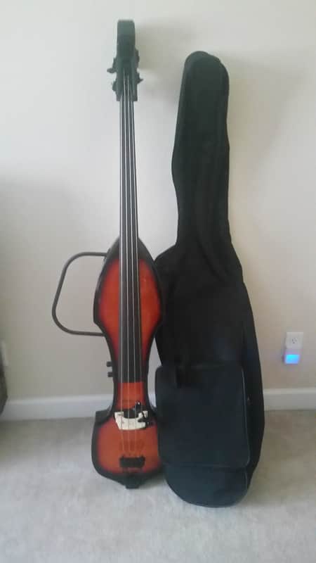 Palatino VE-500 Electric Upright Bass Sunburst w/ Carrying Bag