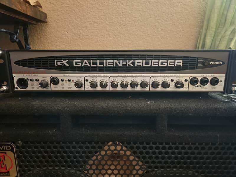 Gallien-Krueger 700RB-II 450-Watt Biamp Bass Amp Head 2010s - Black / Silver imagen 1