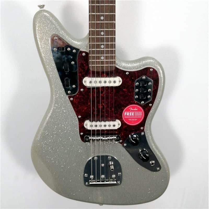 Squier FSR Classic Vibe '60s Jaguar Silver Sparkle Matching