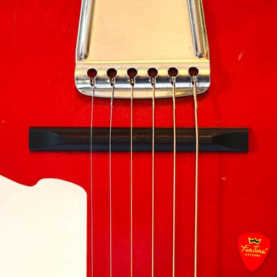 1960s Truetone “Fun Time” 5DC9510 Harmony-Built Redburst Parlor Guitar – “Baby Mama” image 7
