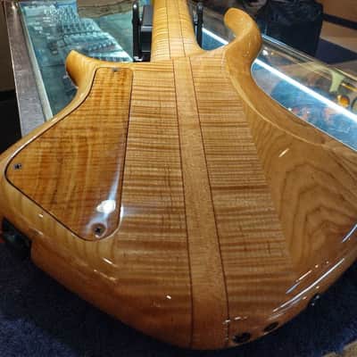 Custom Warrior 5 String Bass Natural Flame Maple Mint OHSC Free Shipping! image 2