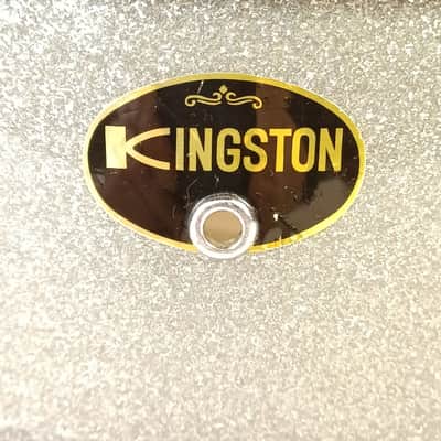 Kingston 5.5x14"Snare Drum Silver Sparkle MIJ Japan Vintage 60s 3Ply Lauan Pearl image 2