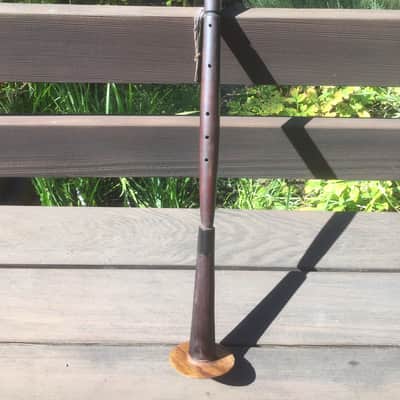 No Brand Sarune Bolon Folk Oboe / Shawm of the Toba Batak People of North Sumatra Indonesia 1990s - Natural Sumatran Hardwood, Ebony, Reed, Coconut and Water Buffalo Horn image 7