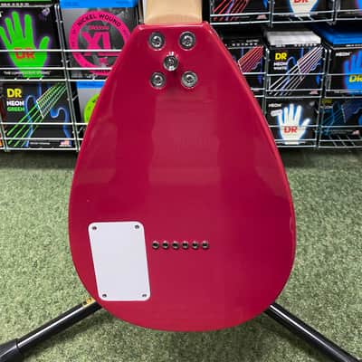 Vox Mini MKIII travel guitar teardrop shape in loud red finish image 8