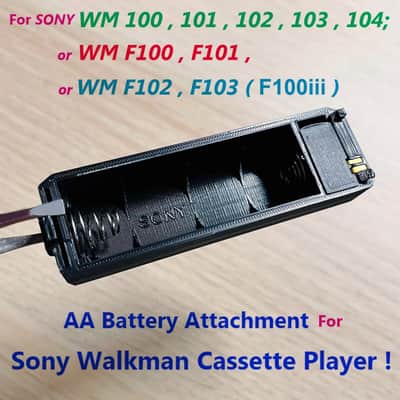 Sony Walkman AA Battery Attachment, Rare Handmade, Working ! image 2