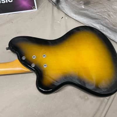 Italia Imola Chambered Semi-Hollow Body 4-String Bass with Case - 34" scale image 15