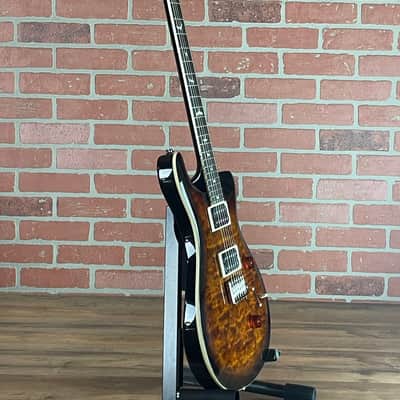 PRS SE Custom 24 Electric Guitar - Quilted Black Gold Sunburst image 6