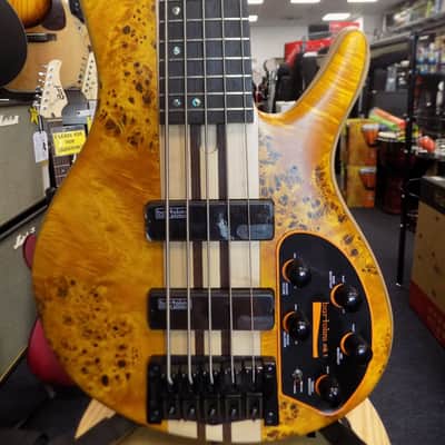 Cort Artisan Series A5 Plus SC Electric Bass w/ hardcase- Amber image 1