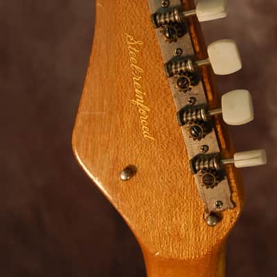 Maier by Guyatone Two Pickup Mirror'd Pickguard Solid Body Original Case 1960's Sunburst image 7