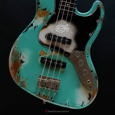 Fender Standard Jazz Bass Seafoam Green Heavy Relic Aged (RARE) image 5