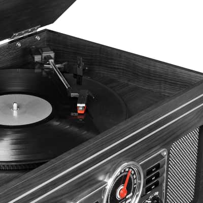 Victrola Classic 6-in-1 Bluetooth Turntable Record Player with CD, Cassette, FM Radio image 8