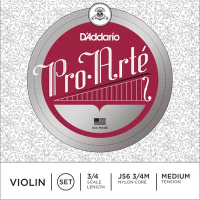 D'Addario J56-3/4M Pro-Arte 3/4 Scale Violin Strings - Medium