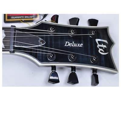 ESP LTD Deluxe EC-1000ET Evertune Flamed Maple Guitar in See-Thru Black image 16