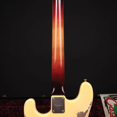 Castedosa 2024 Conchers Baritone with La Raza Fuzz in Aged Burnt Marshmallow with Hand-wound Castedosa TS Mini Humbuckers, Dark Mole Tint Quartersawn Maple Neck + Mastery Bridge & Trem image 9