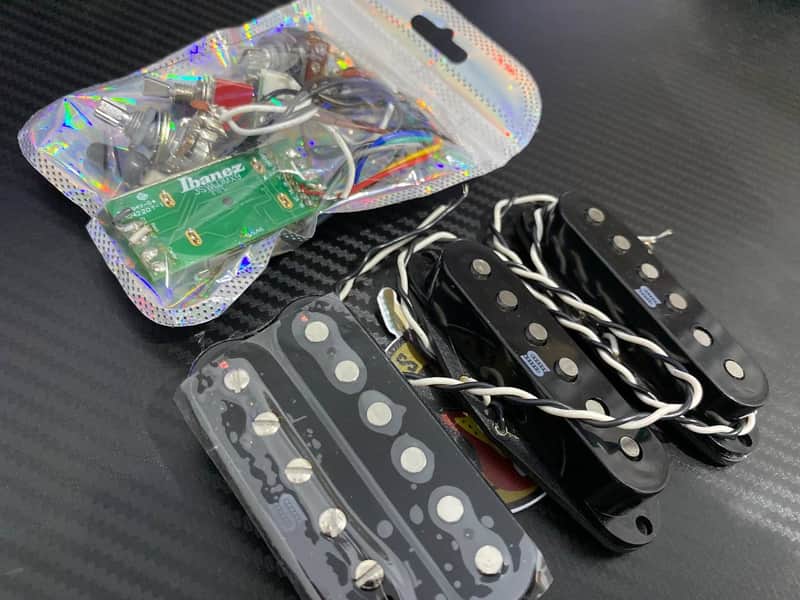 Seymour Duncan Custom Shop Hyperion H-S-S Set W/ Ibanez AZ Dynamic Switch 9 Channels | Ibanez Premium AZ26P1-BK Stock Pickup | Rare unit! | image 1