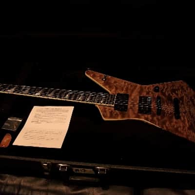 Jackson USA Custom Shop Explorer '94 ex. Marty Friedman (Megadeth era) Transblack Quilt Top image 12