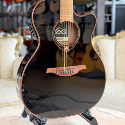 LAG T118ACE BLK Tramontane 118 Auditorium Cutaway Electro Black image 2