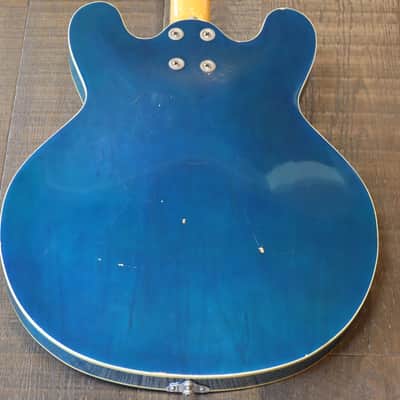 Vintage! 1967 Mosrite Celebrity XII 12-String Hollowbody Electric Guitar Blue + Case image 12
