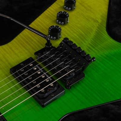 Dean Custom Shop USA ML Flame Top Floyd Firehouse Guitars Exclusive Electric Guitar, Ebony Fingerboard, Trans Slime Fade image 10