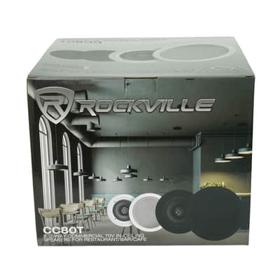 Rockville 4-Zone Multi Room Audio System w/ (16) 8" 70v Black Ceiling Speakers image 11