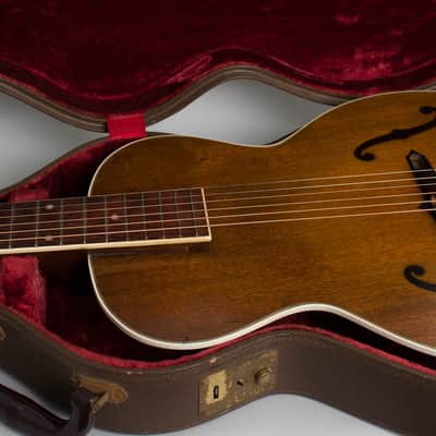 Vivi-Tone  Solid Body Electric Guitar (1932), ser. #68, brown hard shell case. image 16