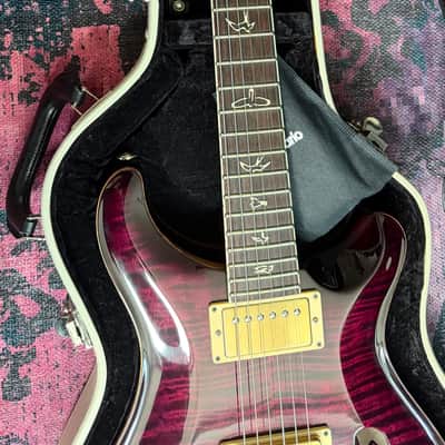 PRS 25th Anniversary Hollowbody II 10 Top Piezo in Purple Iris with Anniversary Case image 5