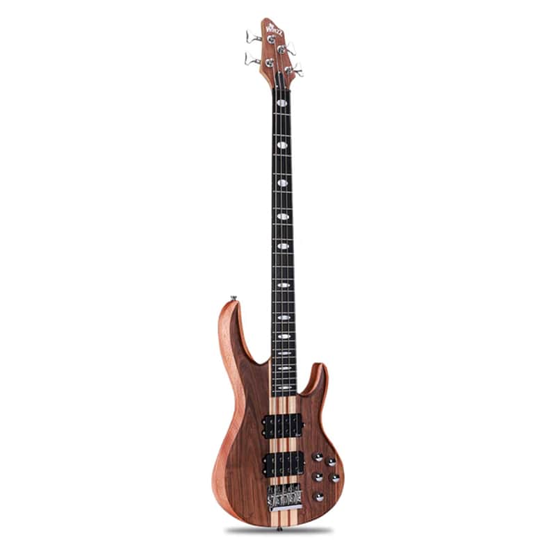 Winzz EBS714 4-String Through-Body Okoume Body with Walnut Bass Guitar image 1