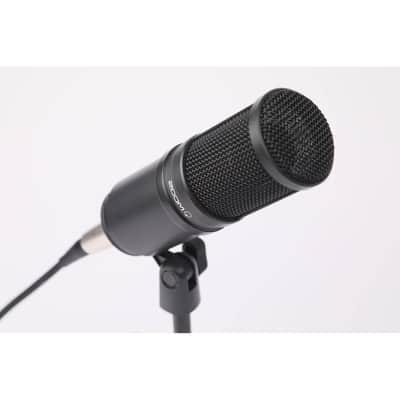 Zoom ZDM-1 Dynamic Podcasting Microphone with On-Stage Stands MS7701B Tripod Mic Stand and XLR Cable image 4
