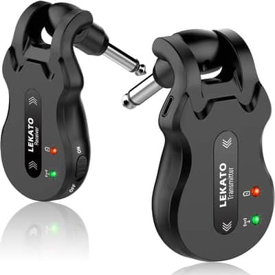 LEKATO WS-50 5.8GHz Wireless Guitar System + FOBELI Hard Case — NEW, Free Ship image 2
