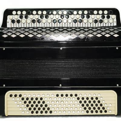 Bayan Accordion Tulskiy Tula 3 Row Chromatic Button Accordion 120 Bass, Vintage Music Box B System, New Straps, Soviet Harmonica, 2758 image 2